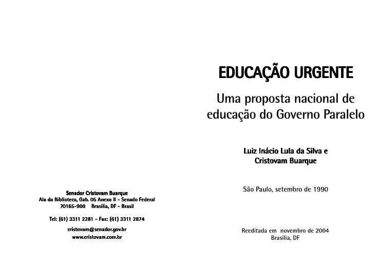 Capa de Educação Urgente