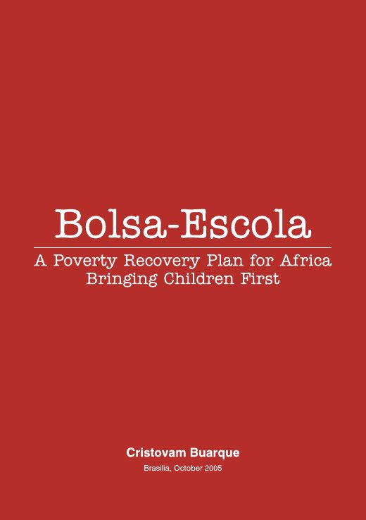 Capa de Bolsa-Escola — A Poverty Plan for Africa Bringing Children First