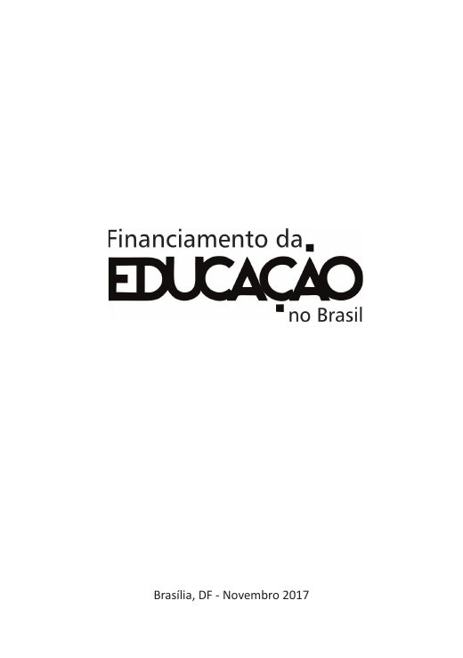 Capa de Financiamento da educação no Brasil
