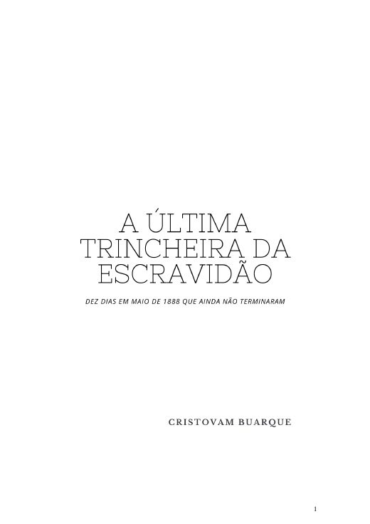 Capa de A última trincheira da escravidão